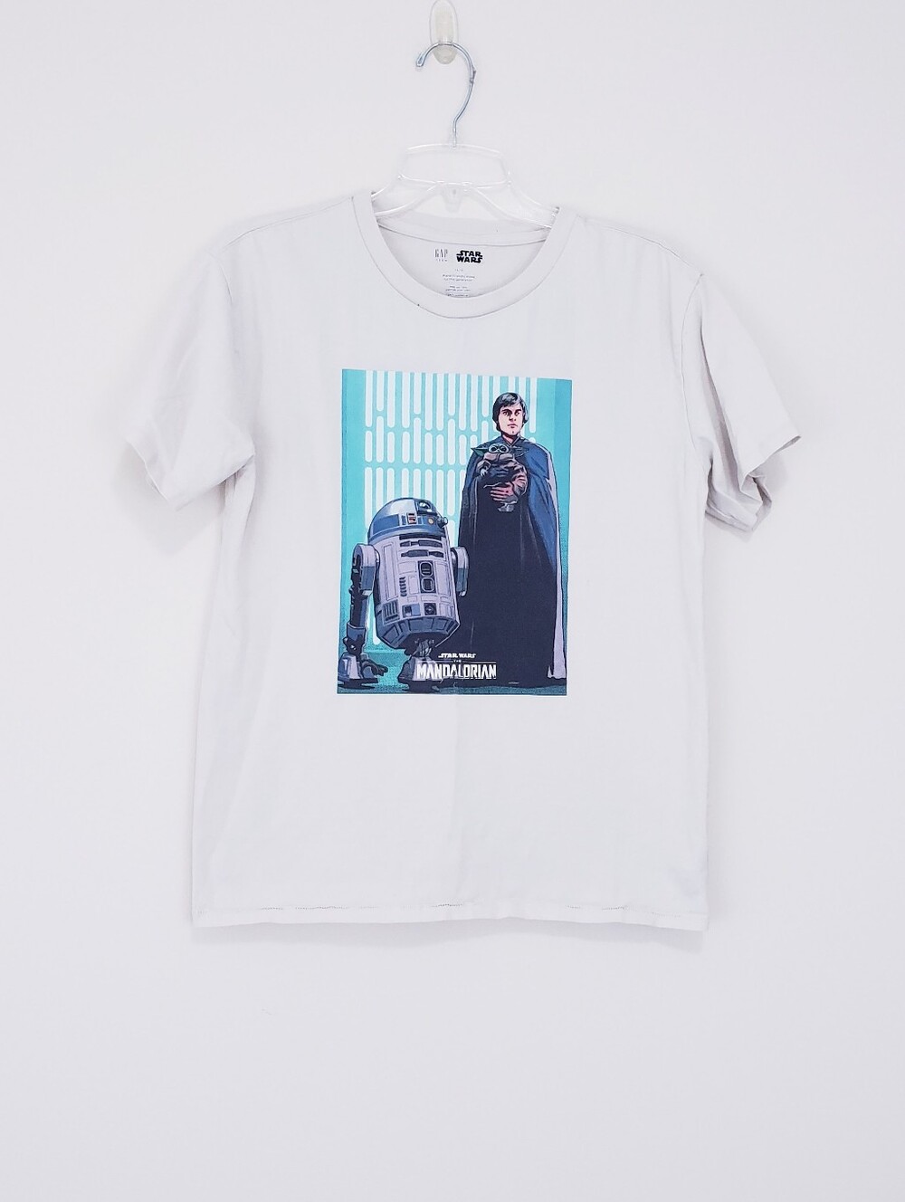 GAP Boys Star Wars The Mandalorian Graphic Tee for Teen - Ivory Size 14 - 16
